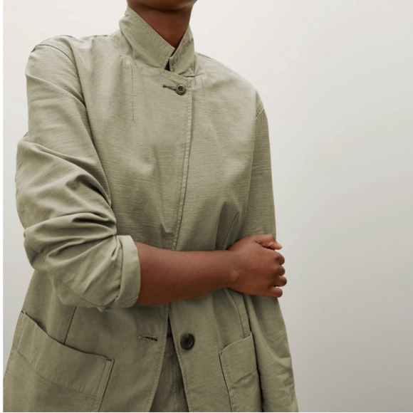 Everlane Utility Organic Cotton One Button Blazer Jacket Size XS - Picture 13 of 14